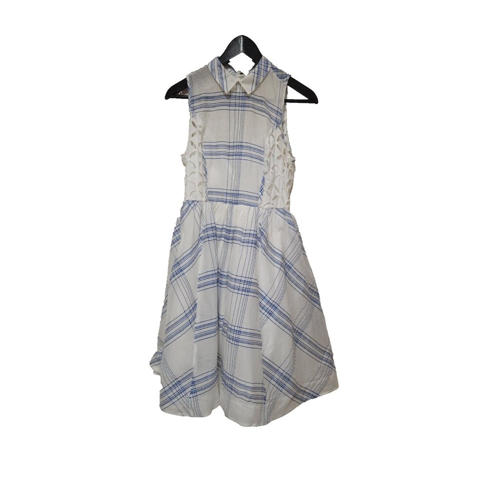 Anthropologie Moulinette Soeurs Seapane Peter Pan Collar Silk Organza Dress Sz 4